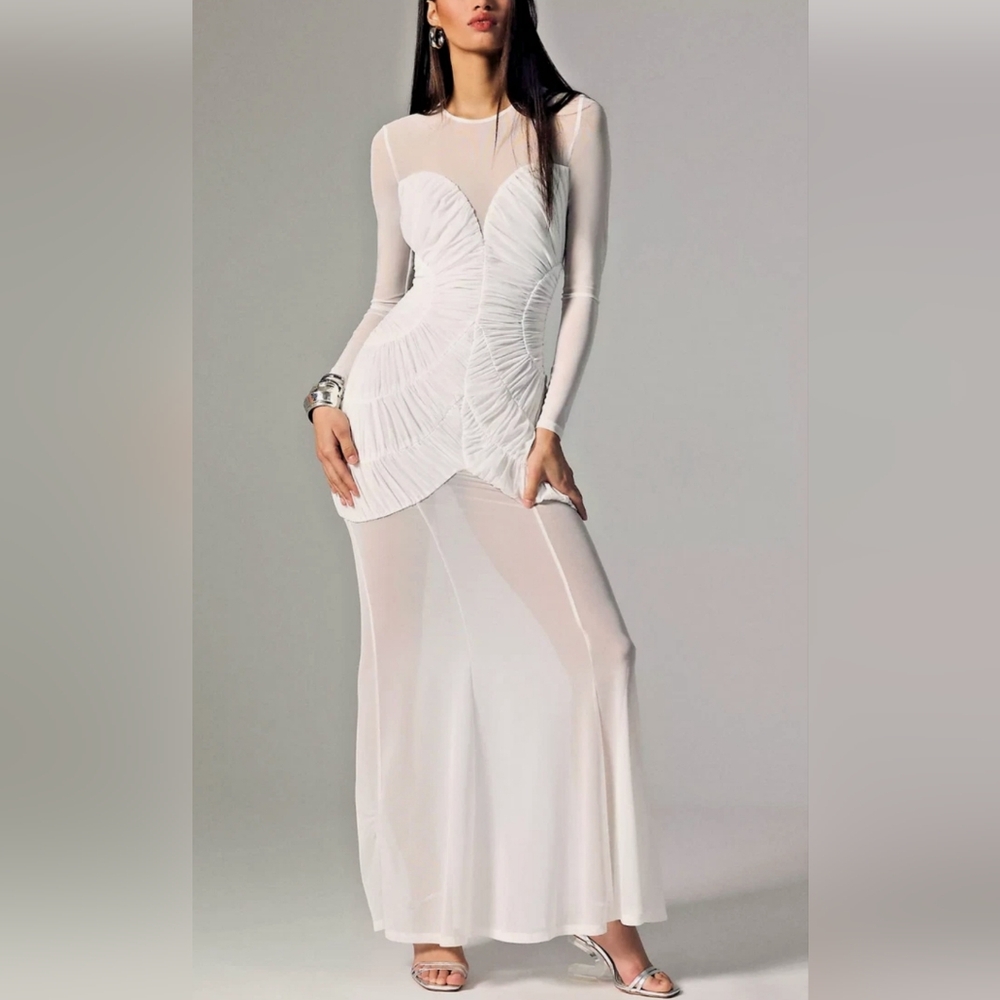 Anthropologie Maxi Dress. Misha Ivory Talitha Evening. Sz Small NWT.